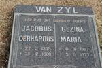 ZYL Jacobus Gerhardus, van 1909-1960 & Gezina Maria 1907-1977