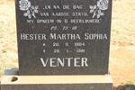 VENTER Hester Martha Sophia 1904-1981