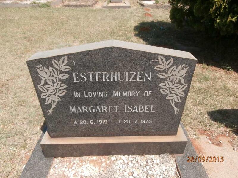 ESTERHUIZEN Margaret Isabel 1919-1975