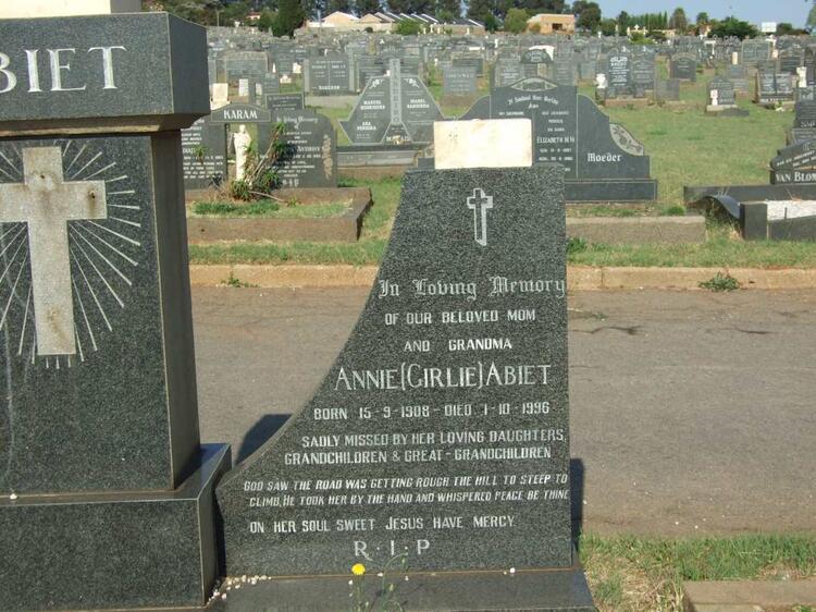 ABIET Annie 1908-1996