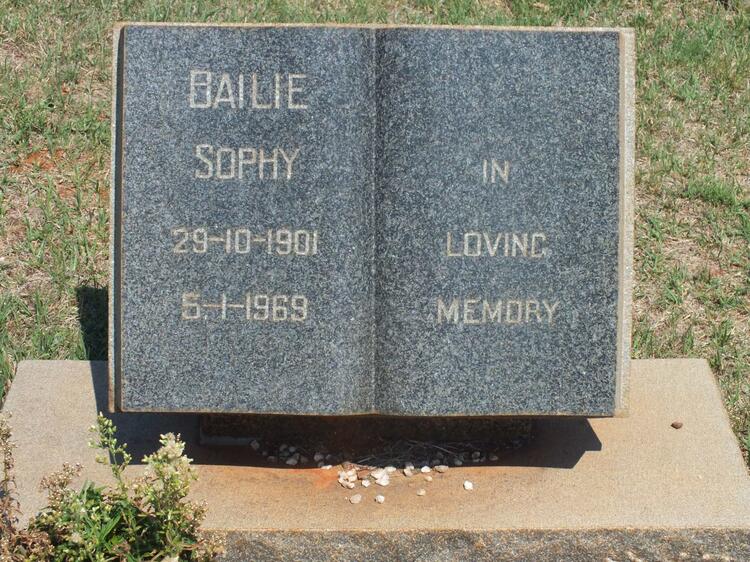 BAILIE Sophy 1901-1969
