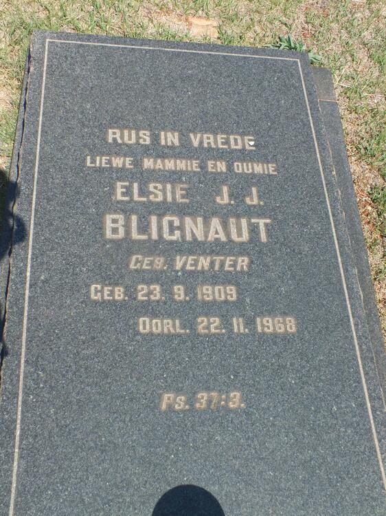 BLIGNAUT Elsie J.J. nee VENTER 1909-1968