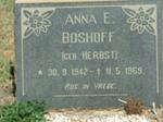 BOSHOFF Anna E. nee HERBST 1942-1969