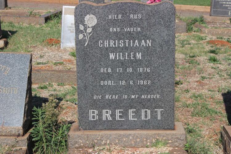 BREEDT Christiaan Willem 1876-1962
