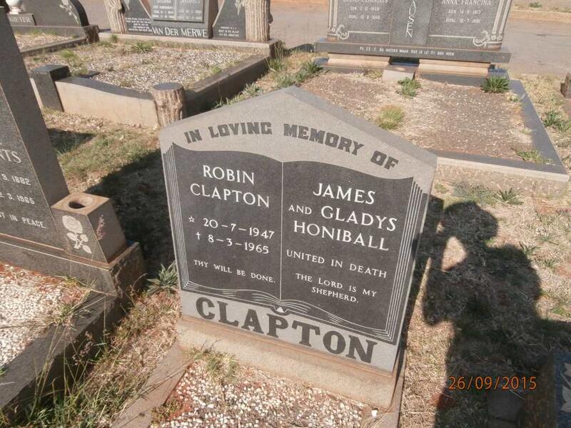 CLAPTON Robin 1947-1965 :: HONIBALL James & Gladys