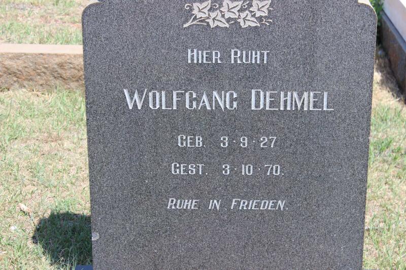 DEHMEL Wolfgang 1927-1970