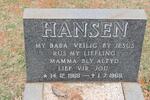 HANSEN ? 1968-1969