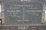 HART Clifford John 1932-1966 & Valerie May WIENAND 1935-1964