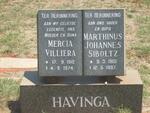 HAVENGA Marthinus Johannes Siboltz 1910-1987 & Mercia Villiera 1912-1974