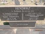 HENDRIKZ Christoffel Frederik Theodorus 1893-1976 & Maria Magdalena 1888-1974