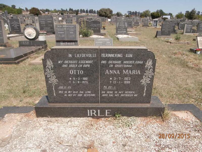 IRLE Otto 1910-1975 & Anna Maria 1923-1999