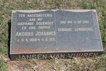 VUUREN Andries Johannes, Jansen van 1929-1971