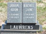 LAUWRENS Johan Adam 1920-1973 & Rachel Jane 1921-1973