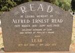 READ Alfred Ernest 1881-1959 & Leah 1890-1971