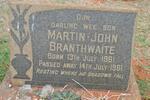 BRANTHWAITE Martin John 1961-1961