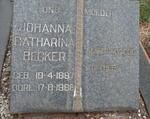 BECKER Johanna Catharina 1897-1968