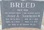BREED Josef A. 1878-1942 :: BREED Gertruida M. 1908-1975