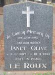 ROUX Janet Olive, le 1897-1963