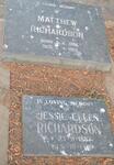 RICHARDSON Matthew 1881-1963 & Jessie Ellen 1887-1976