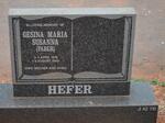 HEFER Gesina Maria Susanna nee FABER 1918-2004