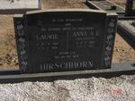 HIRSCHHORN Laurie 1909-1988 & Anna A.E. ROSSLEE 1908-1987