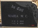 TOIT Maria M.C., du 1924-1994