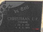 TOIT Christiaan L.P., du 1921-1975