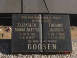 GOOSEN Theunis Jacobus 1908-1978 & Elizabeth Maria Aletta 1911-1977