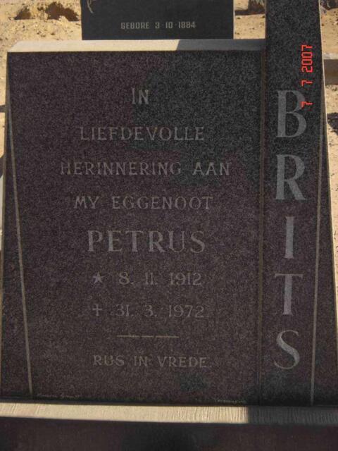 BRITS Petrus 1912-1972