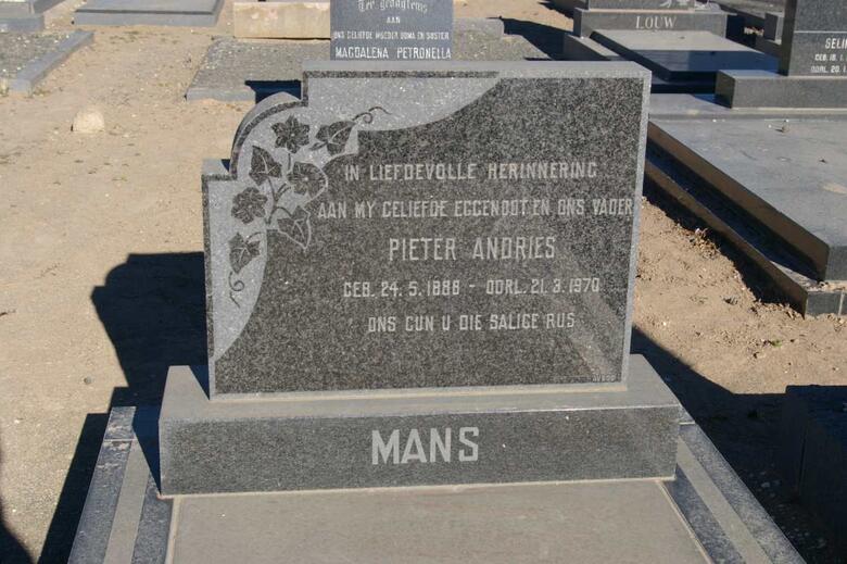 MANS Pieter Andries 1888-1970