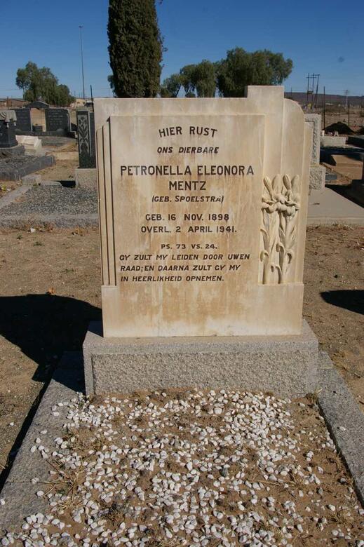 MENTZ Petronella Eleonora nee SPOELSTRA 1898-1941