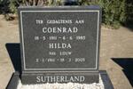 SUTHERLAND Coenrad 1911-1985 & Hilda LOUW 1911-2005