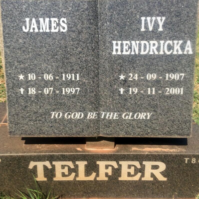 TELFER James 1911-1997 & Ivy Hendricka 1907-2001