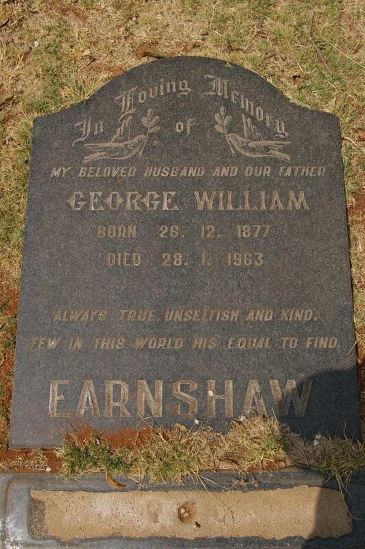 EARNSHAW George William 1877-1963