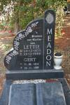 MEADON Gert 1914-1999 & Lettie 1923-1989
