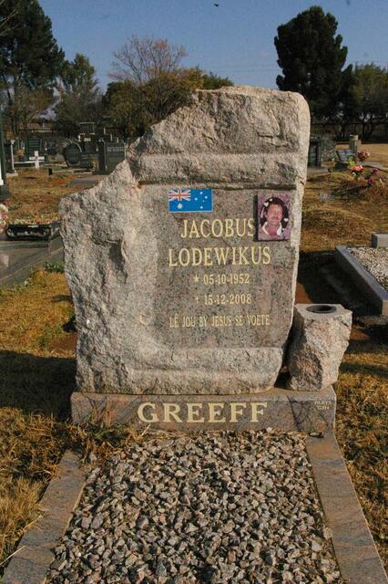 GREEFF Jacobus Lodewikus 1952-2008