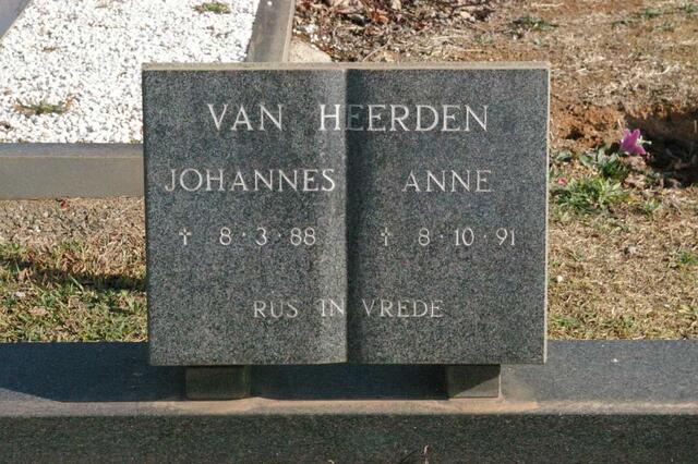 HEERDEN Johannes, van -1988 & Anne -1991