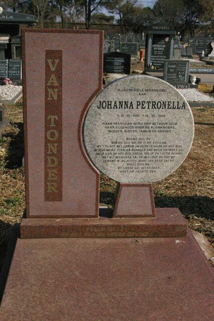 TONDER Johanna Petronella, van 1946-2006