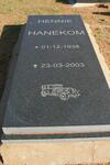 HANEKOM Hennie 1934-2003