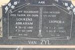 ZYL Lourens Abraham, van 1915-1976 & Leonora 1917-2003 :: VAN ZYL Sharon 1965-1998