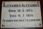 ALEXANDER Alexander 1853-1938