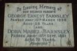BARNSLEY George Ernest -1938 & Dora Mabel -1961