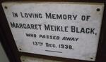 BLACK Margaret Meikle -1938