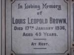BROWN Louis Leopold -1936
