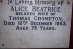 CROMPTON Alice Beatrice -1953