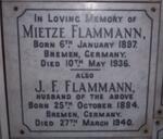FLAMMANN J.F. 1884-1940 & Mietze 1897-1936