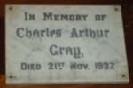 GRAY Charles Arthur -1937