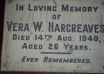 HARGREAVES Vera W. -1940