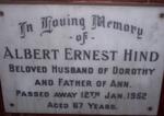 HIND Albert Ernest -1952