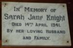 KNIGHT Sarah Jane -1941